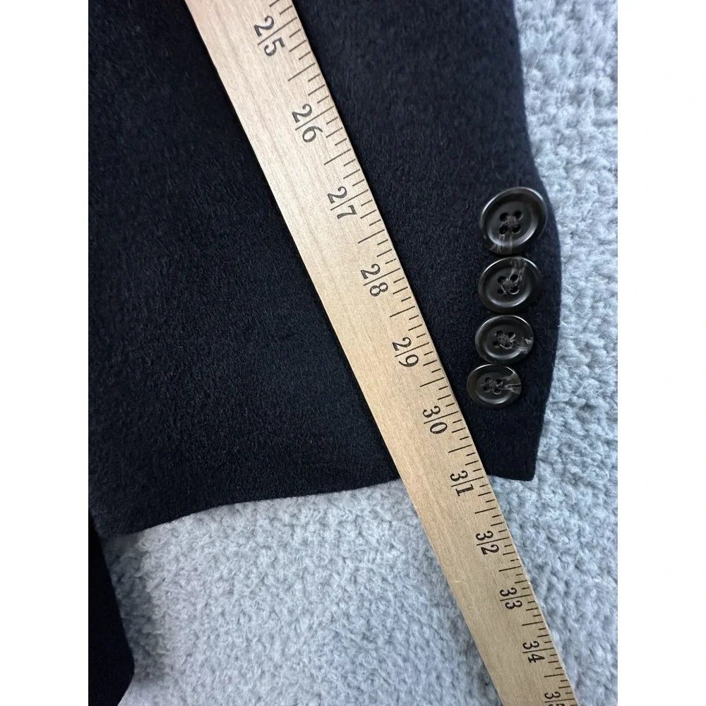 VTG Polo University Ralph Lauren Blazer Jacket 43R Black Cashmere Preppy